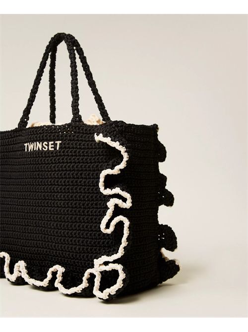 Borsa shopper crochet con balze TWINSET | TD8290/06571